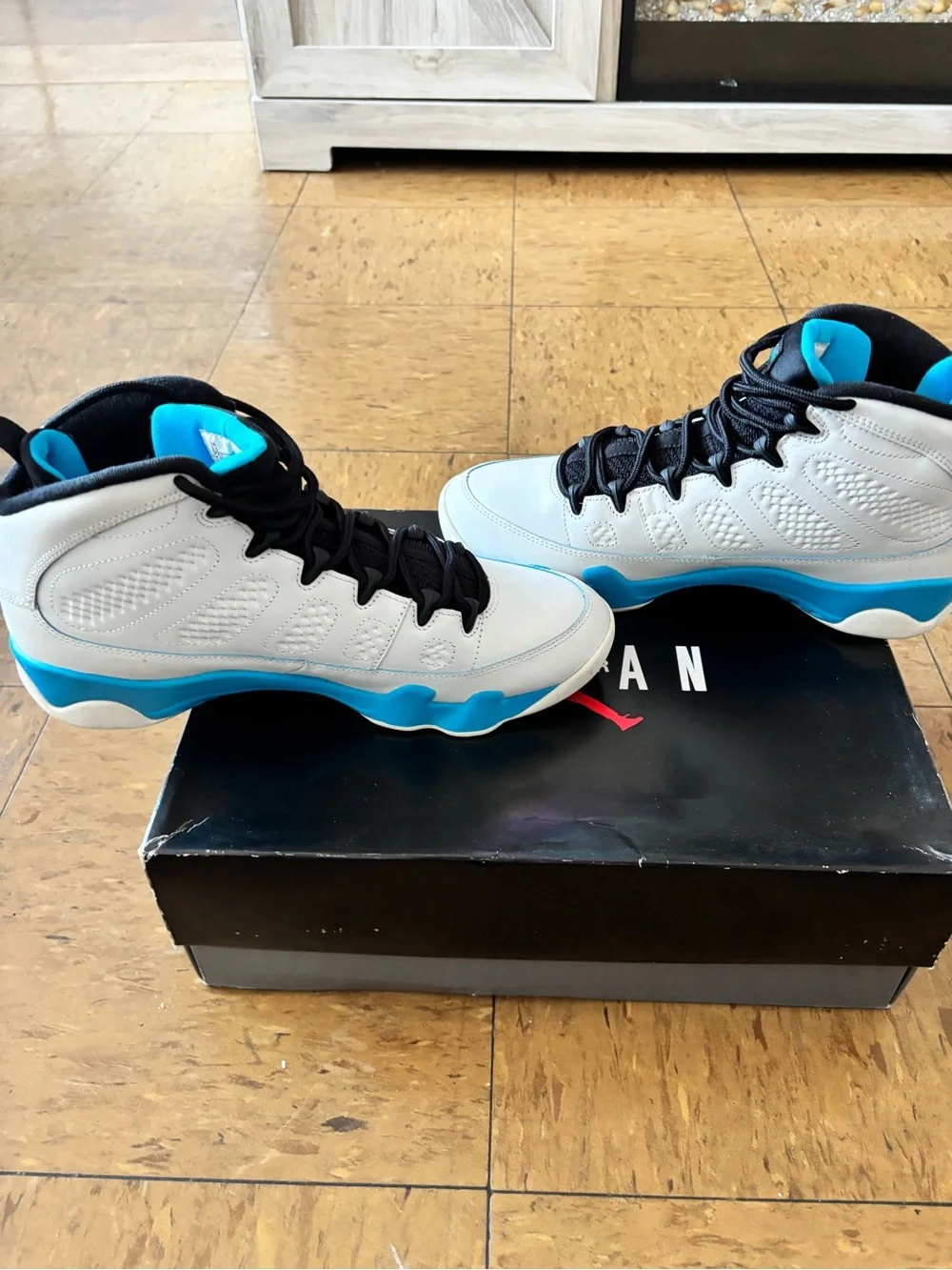 Jordan 9s Carolina blue